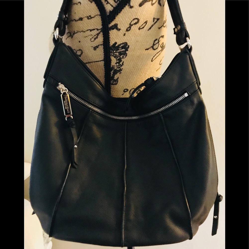 Tignanello black leather hobo bag, NWOT